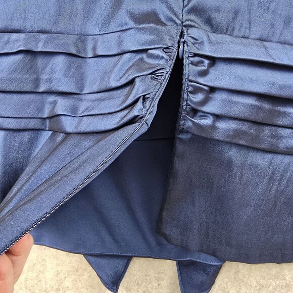 Dressbarn Woman Collection Blue Satin 3/4 Sleeve Jacket 24W - Picture 3 of 10